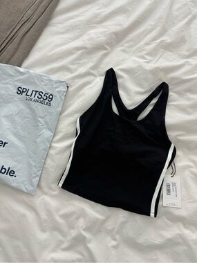 Splits59 Ella Tank - Black and White Sports Bra